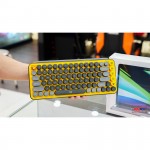 Bàn phím không dây Logitech Pop Keys Blast Yellow (USB/Bluetooth/Vàng-Đen)