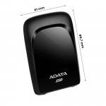Ổ cứng di động SSD 240GB Adata ASC680 màu đen ASC680-240GU32G2-CBK