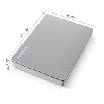 Ổ cứng di động 2TB USB 3.2 Gen1 2.5 inch Toshiba Canvio Flex màu bạc - HDTX120ASCAA