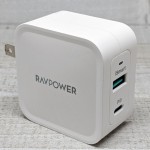 Củ sạc nhanh RavPower Pioneer RP-PC133 - PD 65W - 01 cổng Type C + 01 cổng USB - Màu trắng