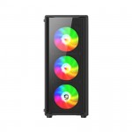 Vỏ Case VITRA CERES V305-G 3FRGB BLACK   (Mid Tower/Màu Đen/ Kèm sẵn 3 Fan RGB)