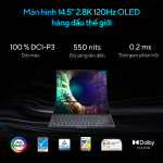 Laptop Asus ZenBook UX8402VU-P1028W (i9 13900H/32GB RAM/1TB SSD/14.5 2.8K OLED/RTX4050 6GB/Win11/Cáp/Túi/Đen)