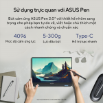 Laptop Asus ZenBook UP3404VA-KN038W (i5 1340P/16GB RAM/512GB SSD/14 Oled Cảm ứng/Win11/Bút/Cáp/Túi/Xanh)