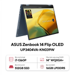 Laptop Asus ZenBook UP3404VA-KN039W (i7 1360P/16GB RAM/512GB SSD/14 Oled Cảm ứng/Win11/Bút/Cáp/Túi/Xanh)