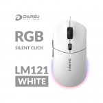 Chuột Có Dây Dareu LM121 White (SILENT CLICK, LED RGB)
