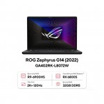 Laptop Asus Gaming ROG Zephyrus GA402RK-L8072W (R9 6900HS/32GB RAM/1TB SSD/14 WQXGA/RX 6800S 8GB/Win11/Túi/Xám)