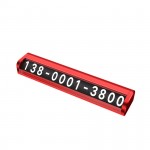 Biển số điện thoại cho xe hơi  kim loại LEGION BS02 - đỏ
