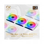 Fan Case Tản Nhiệt Xigmatek STARLINK ULTRA ARTIC - ARGB (Màu trắng/Hộp 3 fan/Ghép nối không dây)