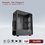 Vỏ Case VSP KA280 Gaming (ATX/Mid Tower/Màu Đen)