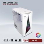 Vỏ Case VSP KA33 Trắng (ATX/Mid Tower/Màu Trắng/Led RGB)