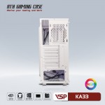 Vỏ Case VSP KA33 Trắng (ATX/Mid Tower/Màu Trắng/Led RGB)