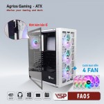 Vỏ Case VSP FA05 Trắng (ATX/Mid Tower/4 fan led)