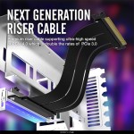 Bộ dựng dọc VGA kèm Riser EZDIY ARGB Vertical GPU Mount with PCIE4.0 Riser Cable - White