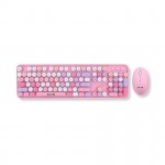 Bộ bàn phím chuột không dây Aula AC306 màu hồng (Wireless 2.4Ghz)