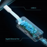 Giắc chuyển đổi từ Type C sang LAN Gigabit TP-Link UE300C màu trắng
