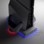 Đế đứng kiêm sạc tản nhiệt cho PS5 Slim Dobe TP5-3528 Màu Trắng