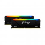 Ram Desktop Kingston Fury Beast RGB (KF436C18BB2AK2/32) 32GB (2x16GB) DDR4 3600Mhz