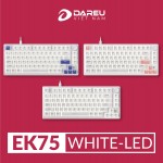 Bàn phím cơ DAREU EK75 Full white _Firefly switch