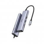 Bộ chuyển đổi USB C 7 trong 1 Ugreen 90568 (Type C to HDMI 4K@30HZ + USB 3.0*2  + Lan giga + SD/TF + PD 100W)