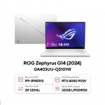 Laptop Asus Gaming ROG Zephyrus GA403UU-QS101W (R9 8945HS/32GB RAM/512GB SSD/14 3K/RTX4050 6GB/Win11/Trắng/Túi)