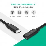 Cáp nối dài USB Type C (Male/Female) dài 0,5m Ugreen 40574