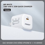 Củ sạc PISEN QUICK - Mr White Tiny USB-C 30W (Type-C) CC1000 Anti-break