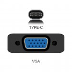 Bộ chuyển đổi Type C sang VGA 1080P Lention CU108V Màu xám