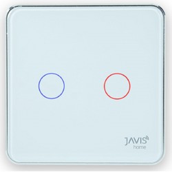 Công tắc JAVIS 2 gang trắng JS2C-EU-WF ( Wifi )