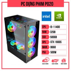 PC Dựng phim P020 (i5-11400/B560/32GB RAM/GTX1660S/500GB SSD/500W)