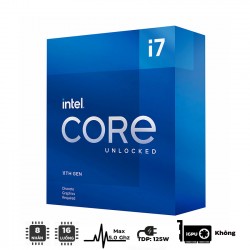 CPU Intel Core i7-11700KF (3.6GHz turbo up to 5Ghz, 8 nhân 16 luồng, 16MB Cache, 125W) - Socket Intel LGA 1200