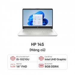 Laptop HP 14s i5 10Th/ 8GB RAM/256GB SSD /14 inch FHD/ Kèm sạc - Hàng cũ đẹp 99%