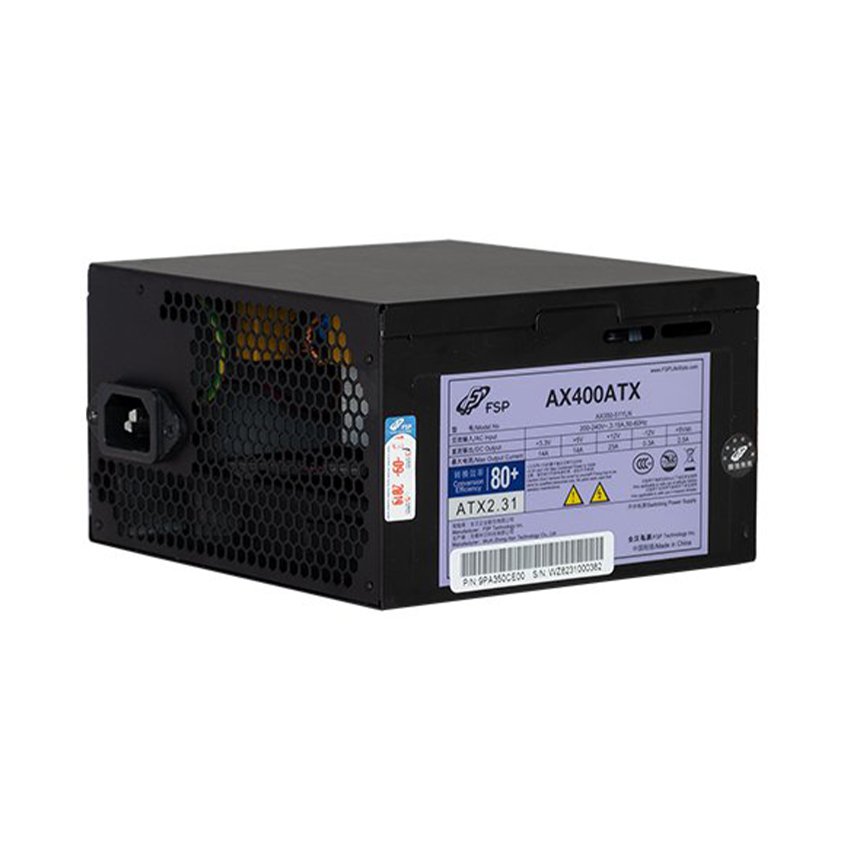Nguồn FSP Power Supply AX Series AX400ATX  Active PFC (Màu Đen/Không kèm dây nguồn)