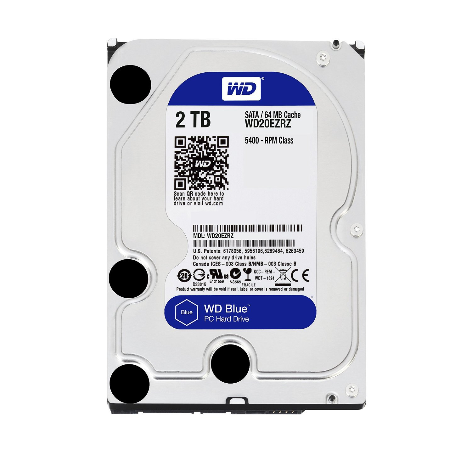 Ổ cứng HDD WD 2TB Blue 3.5 inch, 5400RPM, SATA, 256MB Cache (WD20EZAZ)