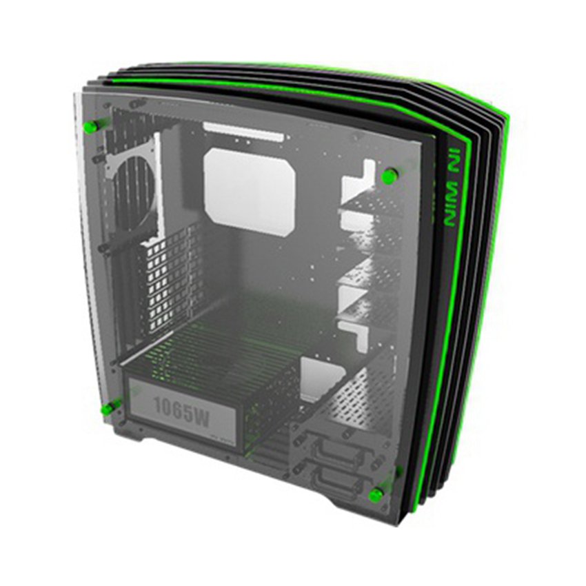 Vỏ Case In-Win H-Frame Green 2.0 + SII-1065W - 30th Anniversary Premium Signature Combo Full-Tower Đen/Xanh Lá