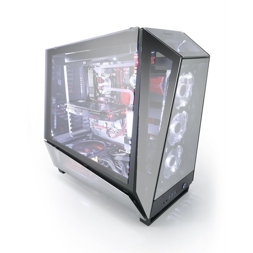 Vỏ Case In-Win Tòu 2.0 - Mirror Tempered Glass Limited Edition Full-Tower Đen/Bạc