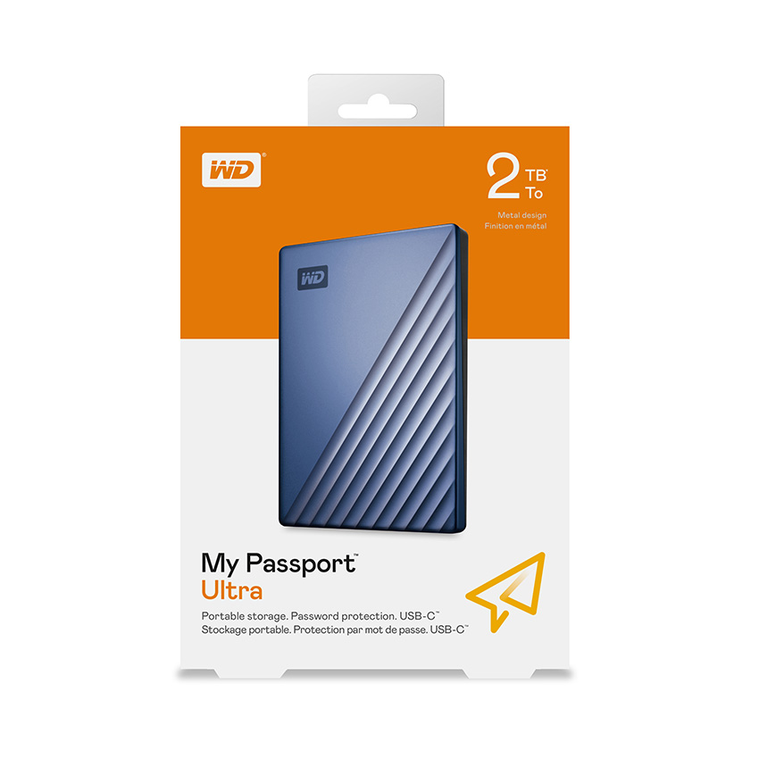 Ổ Cứng Di Động WD My PassPort Ultra Blue 2TB màu xanh 2.5 inch WDBC3C0020BBL-WESN