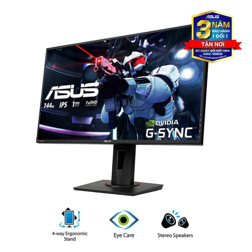 Màn hình Asus VG279Q (27 inch/FHD/IPS/144Hz/1ms/400cd/m²/DP+HDMI+DVI/Loa)