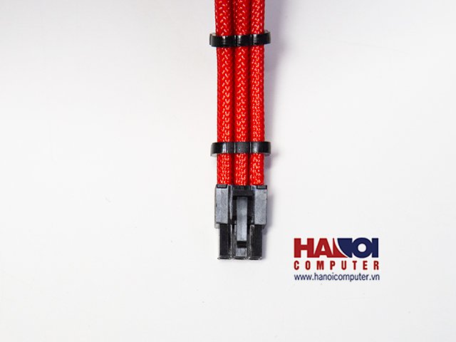 Bộ dây nối dài bọc lưới cao cấp Sleeve Cable - Pure Red