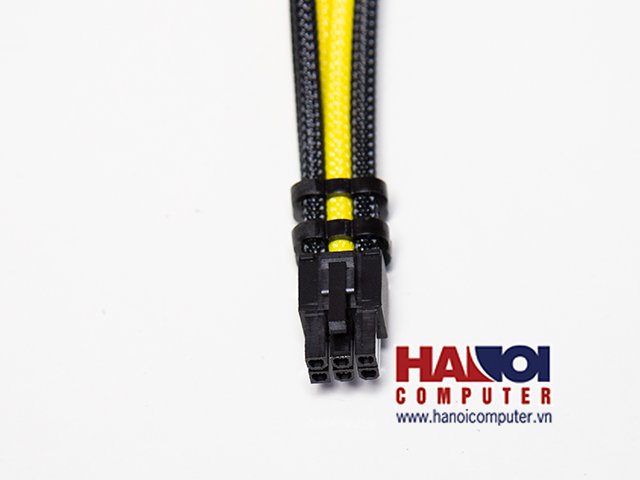 Bộ dây nối dài bọc lưới cao cấp Sleeve Cable - Yellow / Black