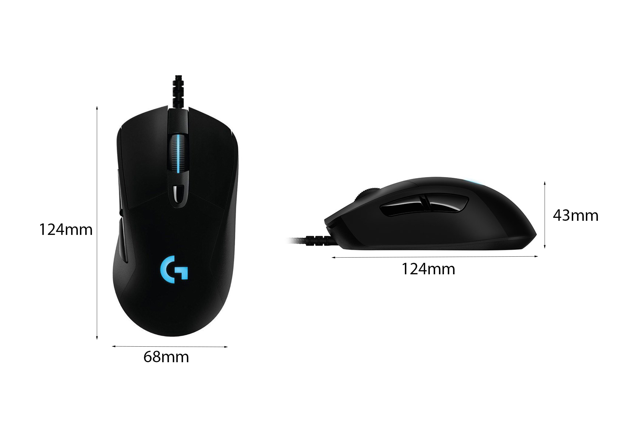 Chuột chơi game Logitech G403 Hero (USB/RGB/Đen)