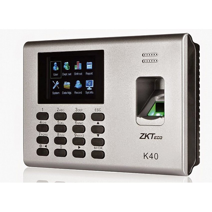 Máy chấm công vân tay và thẻ ZKTeco K40  