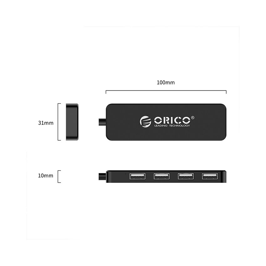 Bộ chia/Hub USB Từ 1 ra 4 cổng USB 2.0 Orico FL01