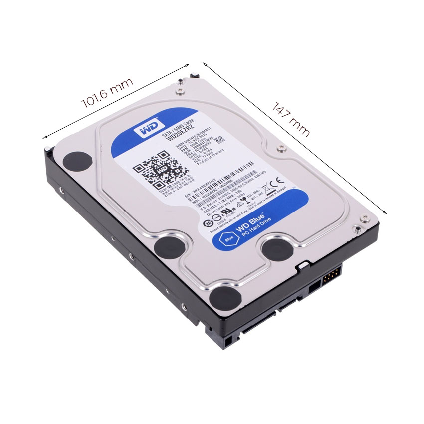 Ổ cứng HDD WD 1TB Blue 3.5 inch, 7200RPM, SATA, 64MB Cache (WD10EZEX)