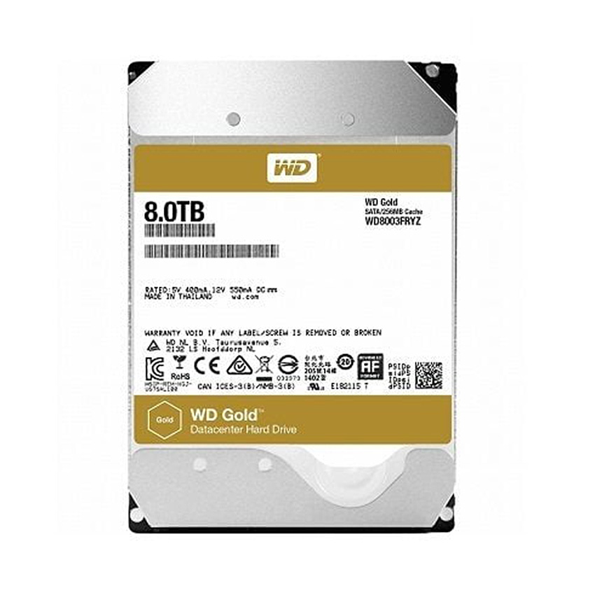 HDD WD Gold (8TB/3.5 inch/SATA 3/256MB Cache/7200RPM) (WD8004FRYZ)