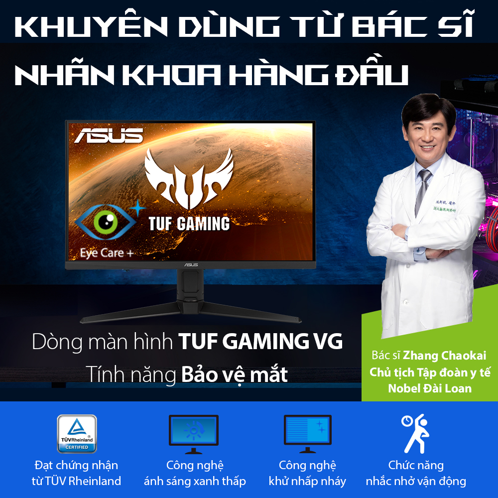 Màn hình Gaming Asus TUF VG24VQ (23.8inch/FHD/IPS/144Hz/1ms)