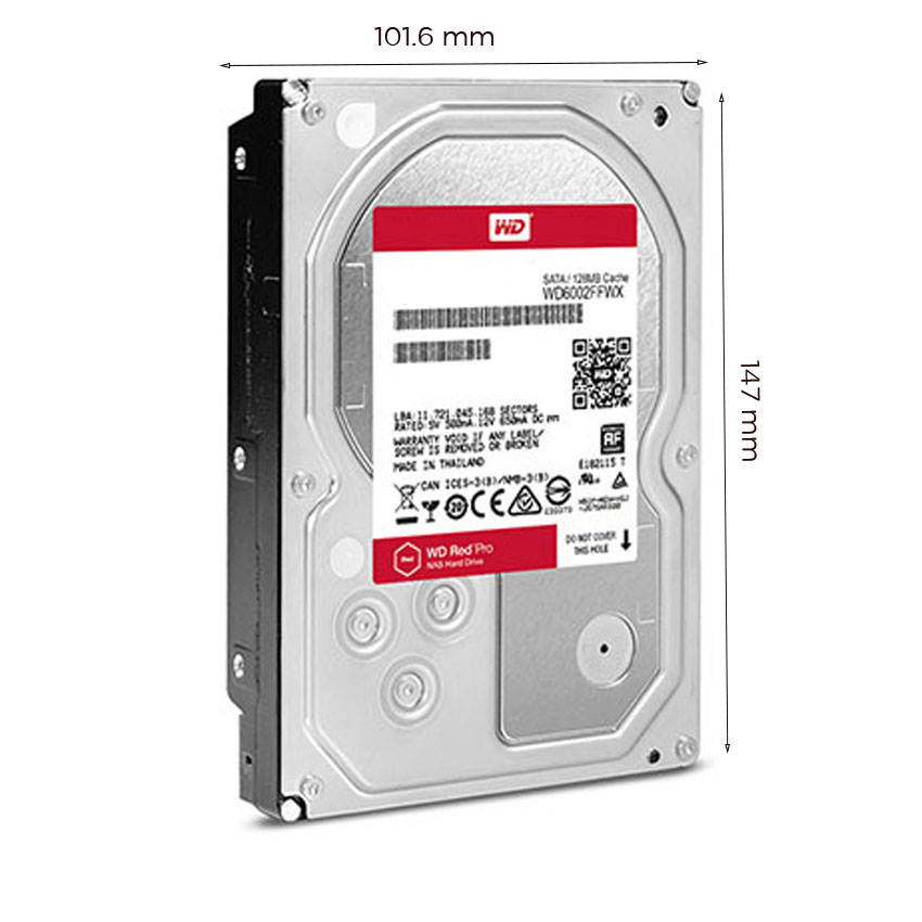 Ổ cứng HDD WD Red Pro 10TB 3.5 inch 7200RPM, SATA3 6Gb/s, 256MB Cache ( WD102KFBX)