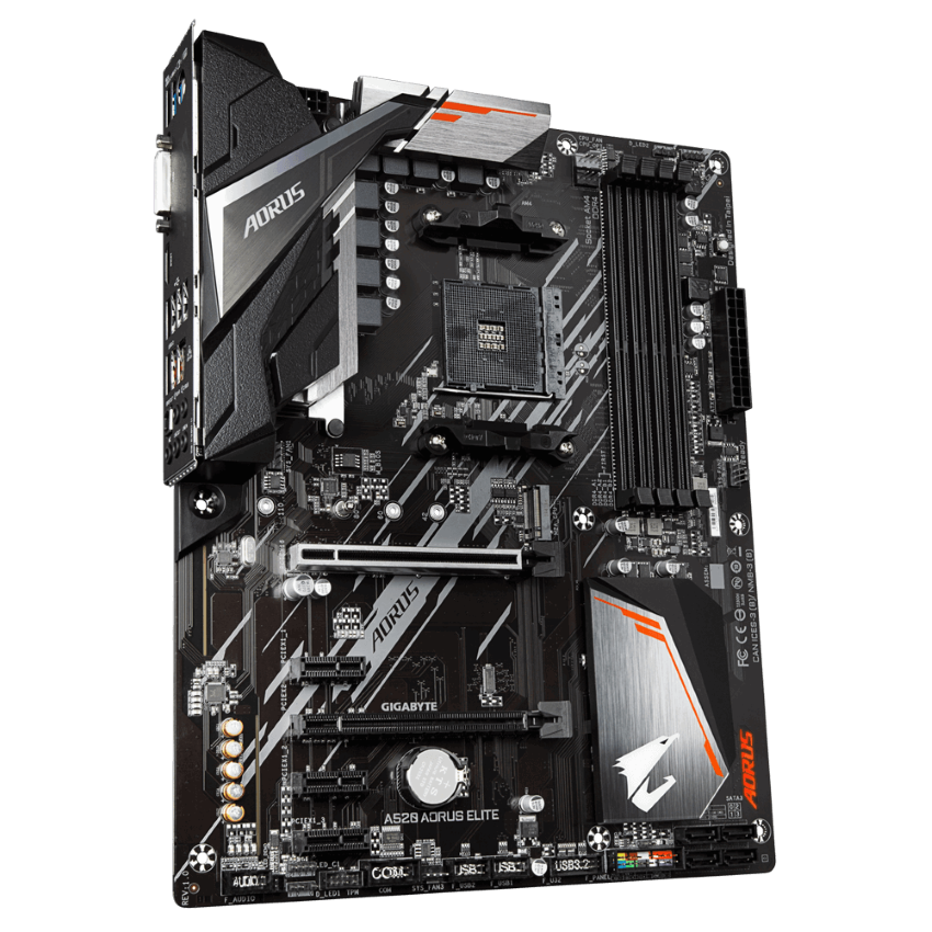 Mainboard Gigabyte A520 AORUS ELITE (AMD A520, Socket 1200, ATX, 4 khe RAM DDR4) - Hình 2