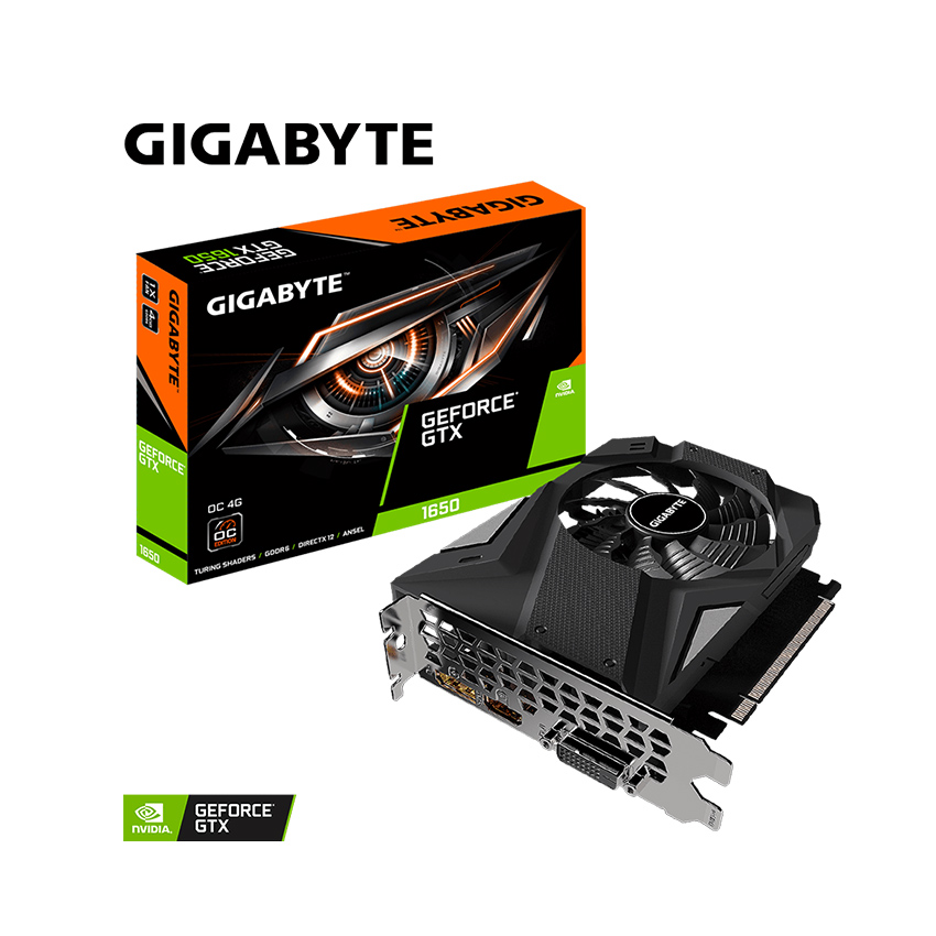 Card màn hình Gigabyte GTX 1650 D6 OC-4G (4GB GDDR6, 128-bit, DP+HDMI+DP)  chính hãng, giá tốt, chất lượng cao