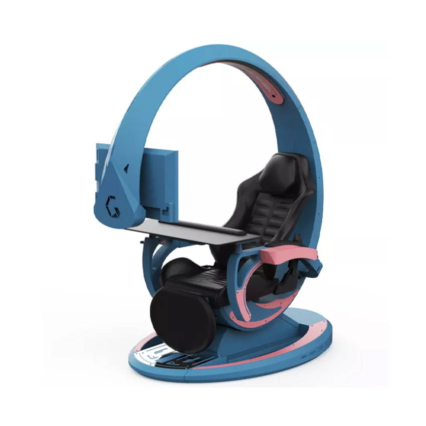 GHẾ CHƠI GAME GIẢ LẬP INGREM ORIONX T7 BLUE-PINK - Hình 1