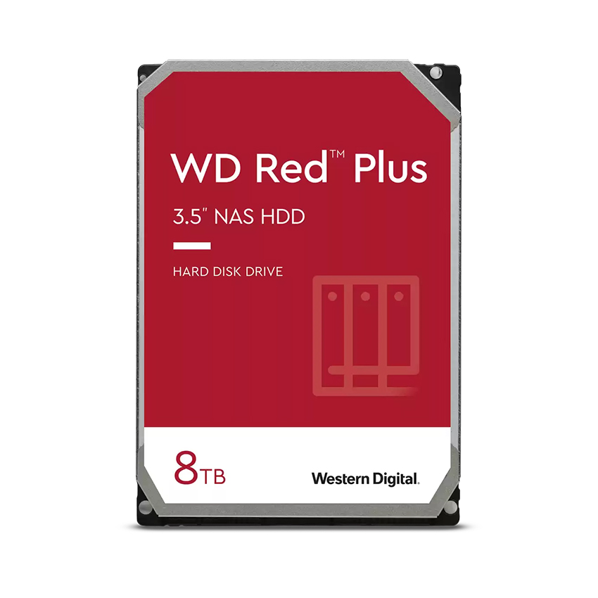 Ổ cứng HDD Western Caviar Red Plus 8TB 7200Rpm, SATA3 6Gb/s, 256MB Cache